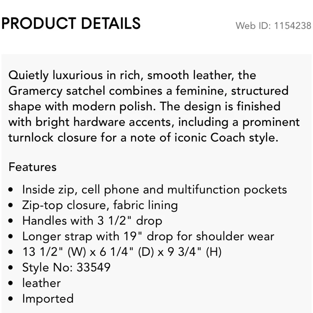 Coach Gramercy Satchel in Black Leather - Picture 6 of 14